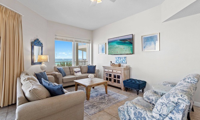 Avalon Beach Estates Condo | Crystal View 304 - Gulf View, Pet Friendly, Pool, Beach Service, Private Beach!
