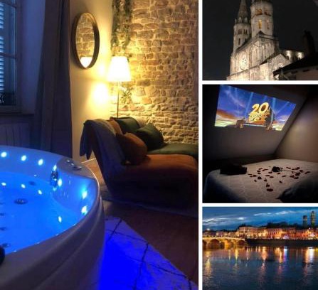 Macon Apartment | détente centre historique de MÂCON avec spa et ciné