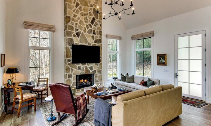Glenville House | Deck & Mountain Views: 'Black Chalet' in Glenville