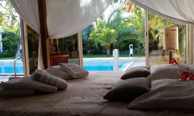Saint-Francois Villa | Delightful Caribbean Villa with largepool in the middle of alush tropical garden