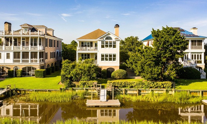 Debordieu Colony House | Delightful, Low Country home with dock on Debordieu Channel