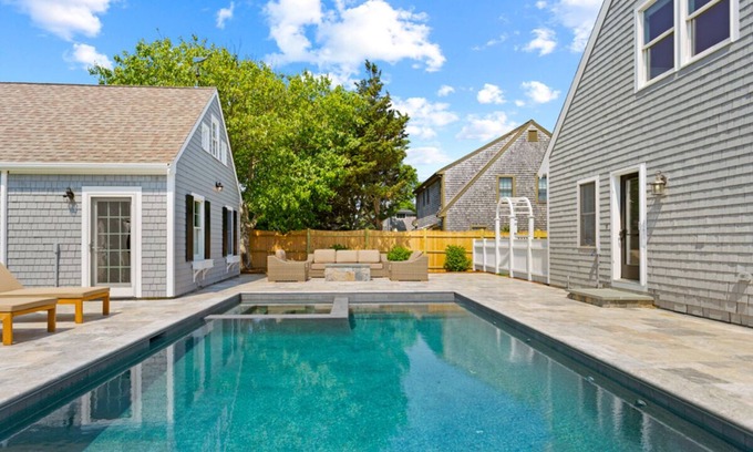 Dennis House | Dennis Dreams: 037-D Heated Pool, Walk to Mayflower Beach, Sleeps 10 w/Guest House in Dennis