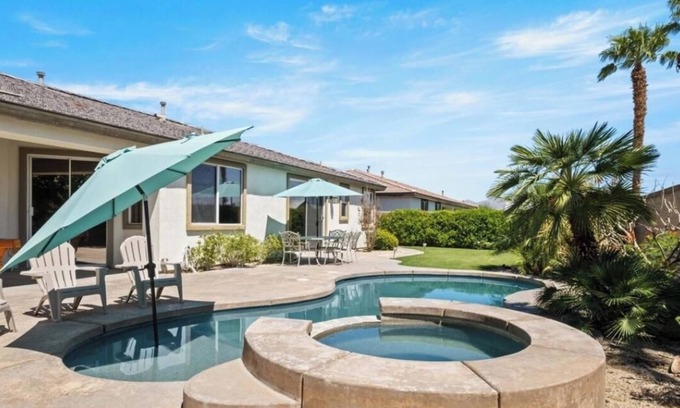 Indio House | Desert home with Pool and Spa!n2 private rooms w/private bathroom