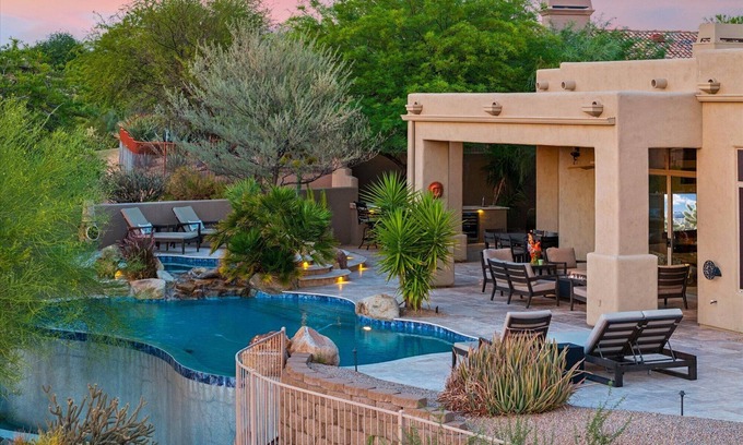 Mirabel Village House | Desert Mirage Retreat | Luxe Pool, Hot Tub, Views & Chic Comfort