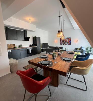 Mainz-Bingen Apartment | Design am Rhein I Zentral I Aufzug I Balkon I Parken