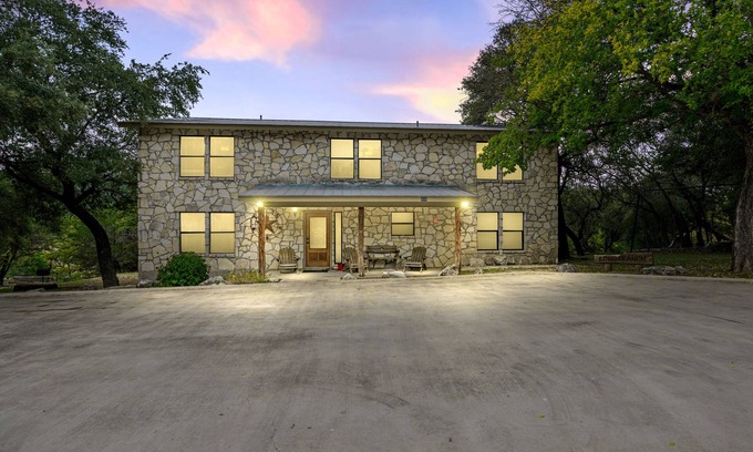Sabinal House | Directly ON the Frio River with exclusive river frontage, shuffleboard table & room for 25 guests