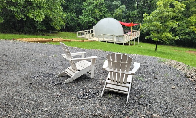 Milledgeville RV Rental | Discover Solitude in Unique Geodome on a Vast Woodland Estate