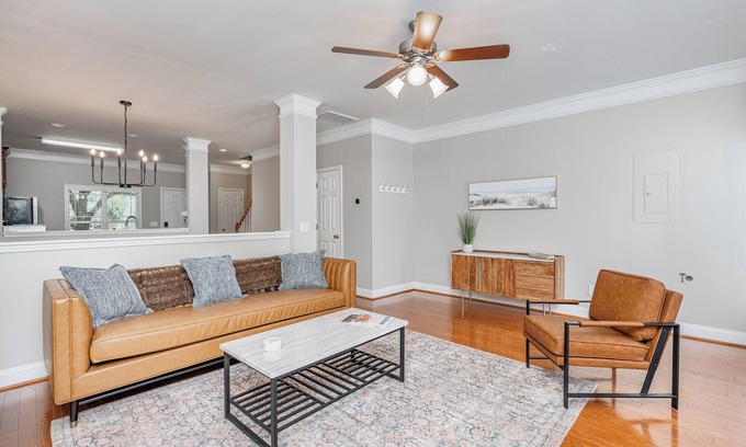 Columbia House | Dog-friendly 2 bd townhome - cozy and central