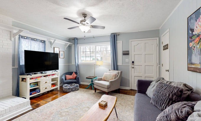 Westgate House | Dog-friendly hideaway with patio, smart TVs, electric fireplace, games, & AC
