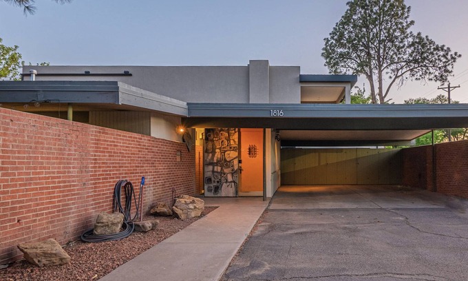 Huning Castle House | Dotty's Place - A Midcentury Dream located in the center of the luminaria tour.