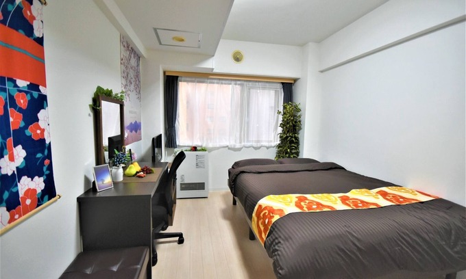 Shiroishi Apartment | Double Bedroom D 3 minutes walk from Shiroishi Sub - 407/Sapporo Hokkaidō