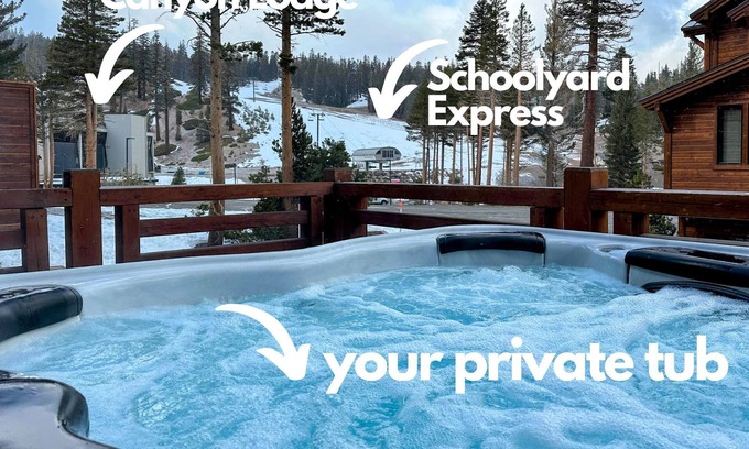 Mammoth Lakes House | "Double Black♦️♦️" - Ultimate Slopeside Living & Views: Private Hottub/Garage