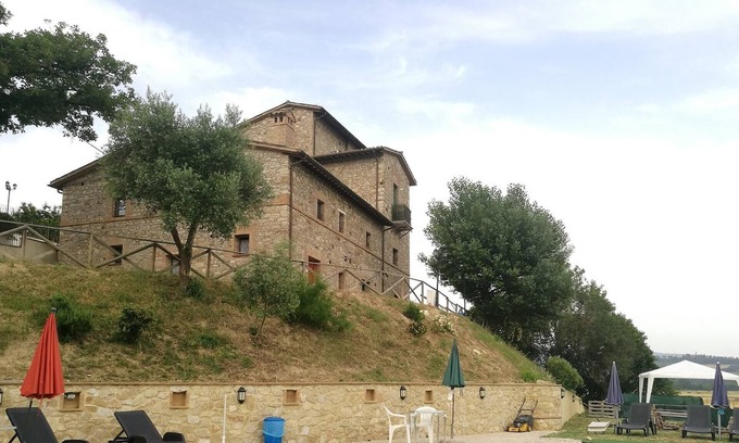 Fratta House | Double / Twin Room With Balcony Pool View