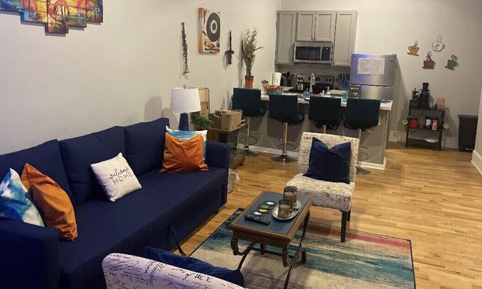 Downtown Rochester Apartment | Downtown -10 mins to airport, hospitals- steps to B-C arena~ free parking, wifi