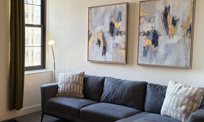 Downtown Dallas Apartment | Downtown 2-bedroom apartment in cool Dallas with fitness room, AC. Live it up