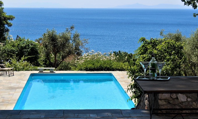 Thymari Villa | Dramatic location, Serene Sea Side Villa With Pool Near Temple of Sounion