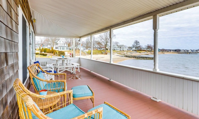 Westbrook Center House | Dreamy Waterfront Westbrook Home on Private Beach