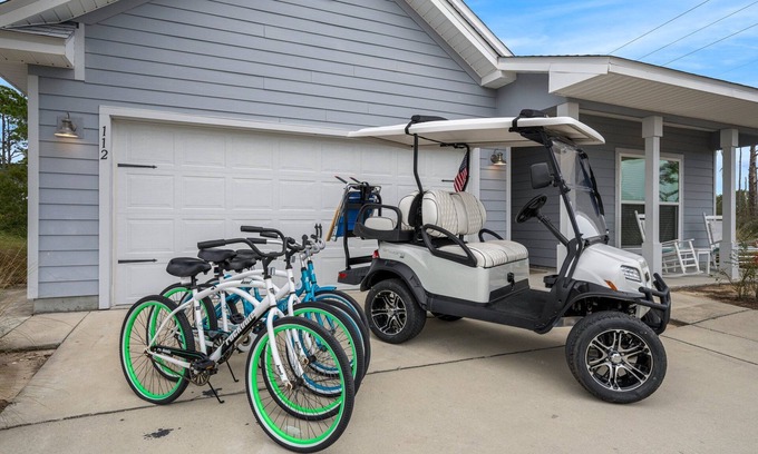 Port St. Joe House | Easy walk 2 beach, Heated pool, golfcart, 4bikes, SUPs