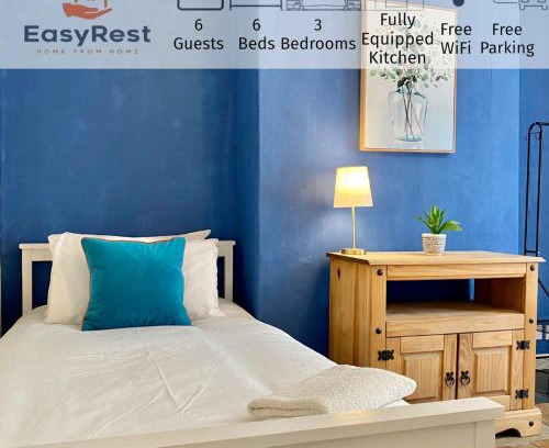 Grantham Apartment | EasyRest House 1 Grantham - 6 Beds & Free Parking - Spacious & Comfy - Access to A1, Town Centre & Shops