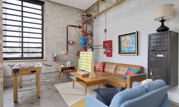 Downtown Apartment | Eclectic Downtown Vibes + Fire Pit & Game Room