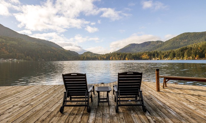 Port Angeles Cabin | Enjoy breathtaking views, no stairs, a big dock, fire pits and fast wifi!