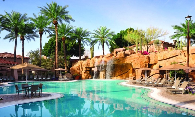 North Scottsdale Apartment | Enjoy two outdoor pools in this resort setting 1BD resort condo