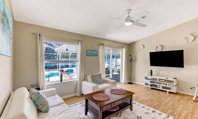 Indian Trails House | Escape to amazing pool home in Palm Coast FL, heated pool and spa