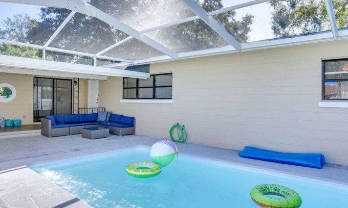 Cypress Gardens House | Escape to Little Haven! This 3BR, 2BA vacation home in Winter Haven offers a heated pool, modern amenities, and a top location—3 miles from LEGOLAND, 30 miles from Disney, and close to lakes, trails, and parks. Perfect for a fun family getaway!