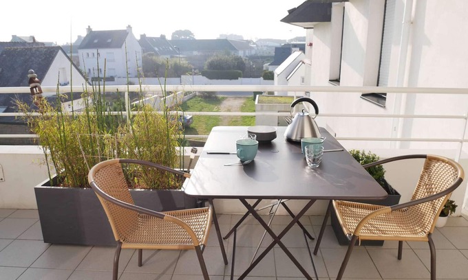 Etel Apartment | Étel - Cozy 44 m² apartment with wifi, parking and pets allowed