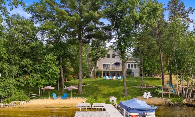 Nekoosa Cottage | Exceptional Lake House w/Private Beach, 10 minutes to Sand Valley!