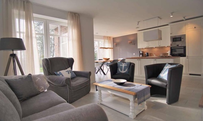 Wieck auf dem Darss Apartment | Exklusive Ferienhaushälfte mit Unverbautem Boddenblick - Admiral's Corner Lee