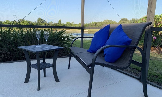 Orange Tree Villa | Fabulous lake view 5 bed Villa south facing pool/spa 15 min from Disney & Wifi