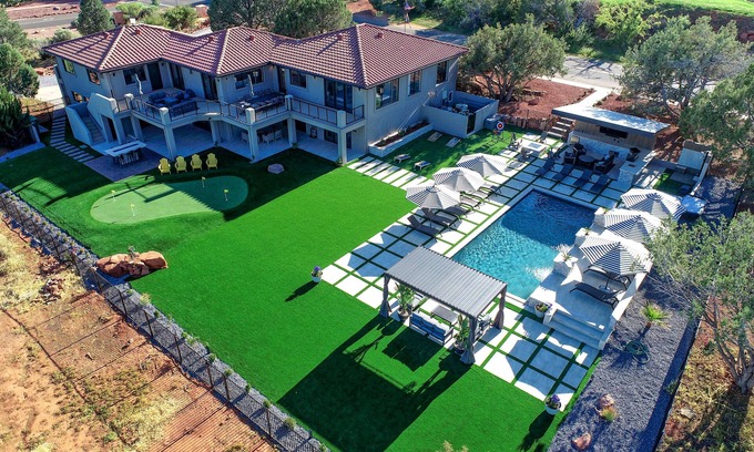 Oak Creek House | Fairway to Heaven - Views, pool, spa, game room, 3 fire pits, outdoor kitchen