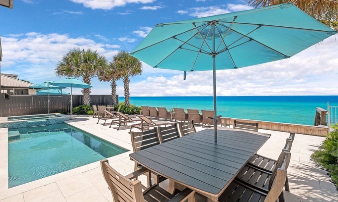 Seagrove Beach House | Fall Availability! Golf Front! LSV! Private Pool and Sitting Spa! Private Entrance to the Beach!