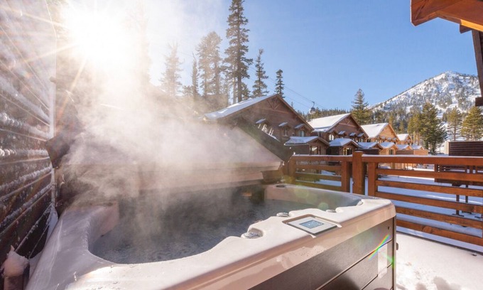 Mammoth Lakes House | Fall Stays Available! Upscale Townhome! Private Hot Tub! Across the Street From Canyon Lodge!
