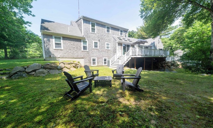 North Falmouth House | Falmouth Family Retreat Beach House with BBQ, Bikes & Family Fun!