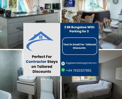 Walsall House | Family & Contractors 3 BR Bungalow Cot Garden Netflix Coffee Station