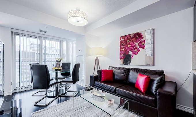 Church and Wellesley Condo | Family Size 2 Bedroom 2 Bathroom Suite w. 3 TVs and Balcony