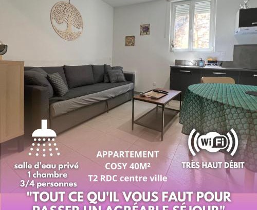 Pierrelatte Apartment | Fenix Appartement T2 40 M2 cosy RDC plein centre ville