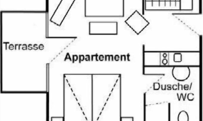 Milte Apartment | Ferienwohnungen Landhaus Am Esch, Appartement im Erdgeschoss