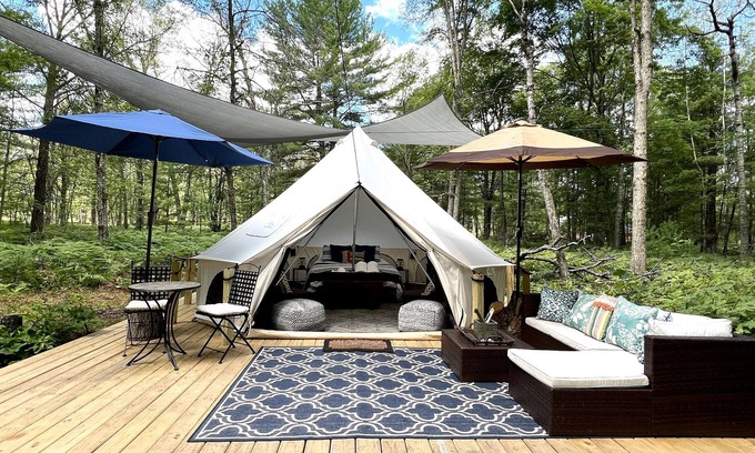 Bitely Cabin | Ferned Creek bell tent Lux-camping/glamping:)