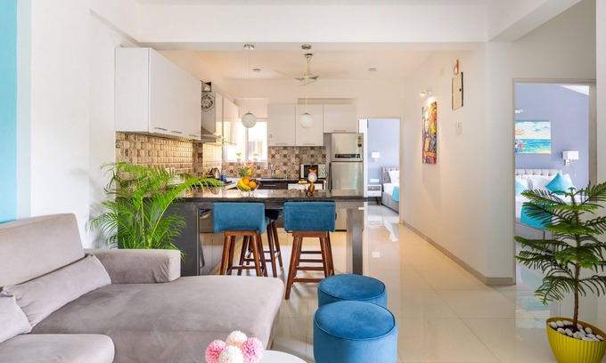 Anjuna Apartment | FIESTA BY ALOHAGOA! Stunning 2BHK apartment with pop art décor, 3 balconies