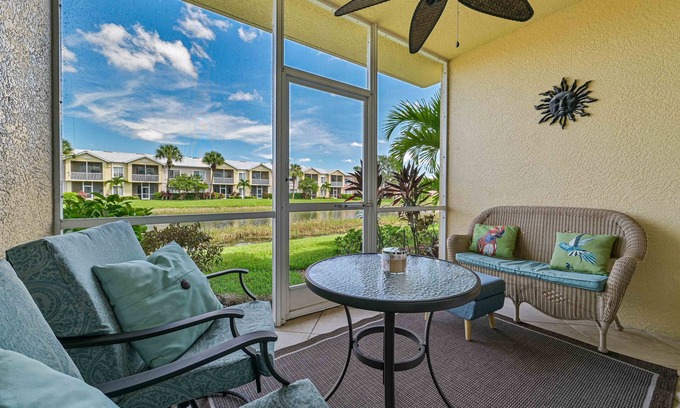 Estero Condo | First floor Condo - Lake Views - Garage - Beautiful Villagio Community!