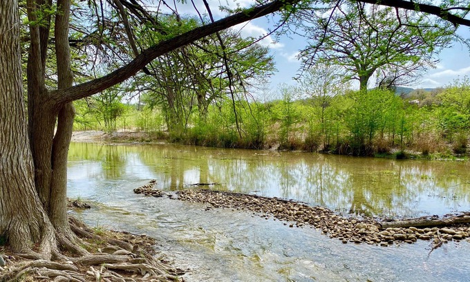 Concan House | Float to your Cabin! Gorgeous River Front, River & Mt. Views, Acreage, Gated.