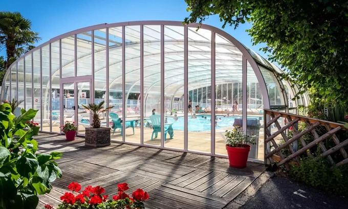 Muzillac House | Flower Camping La Blanche Hermine * - Mobil home Paimpol COMFORT 28m2 (2 bedrooms - 4/6 people) + Covered terrace + TV 6 people