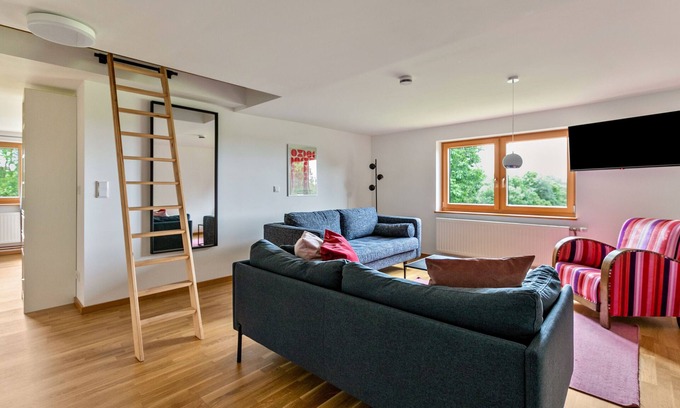 Pellworm Apartment | ‘Frischer Morgentau’ spacious holiday flat approx. 57sqm for two people on the upper floor