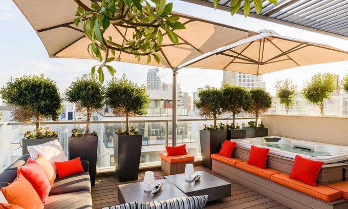 Tel Aviv City Center Apartment | Frishman 3BR Penthouse w Jacuzzi by HolyGuest