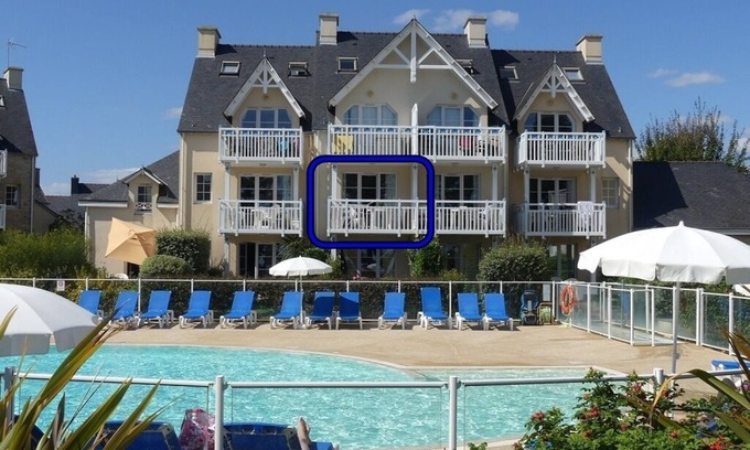 Fouesnant Apartment | * Full sea view - Beach - Heated pool - Terrace - WiFi *