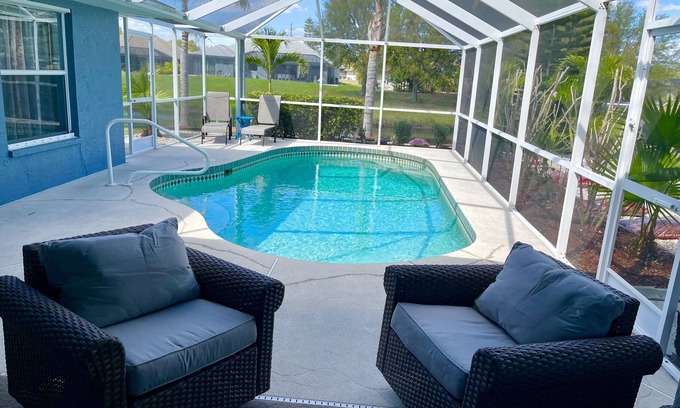 Pinehurst House | Fun house with pool and water view