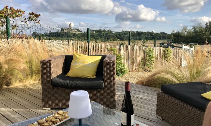 Varades Cottage | Gîte 3 Ears "A Brin de Loire" 5 people, terrace view Loire